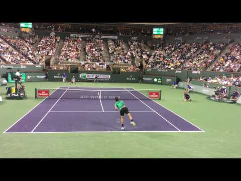 Roger Federer Indian Wells 2017 R2 - Courtside