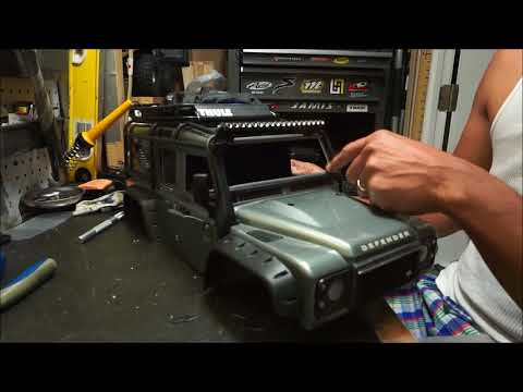 Traxxas TRX4 Land Rover  Defender | How to install a clear windshield/window