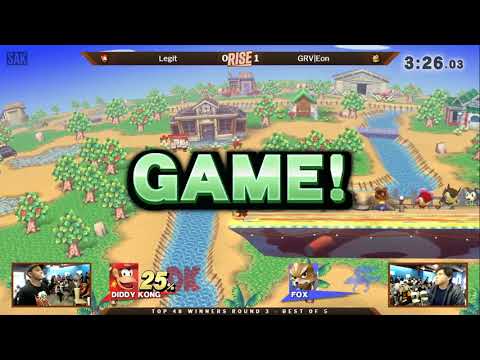 Rise 2018 Top 48 WR3 - Legit (Diddy Kong) vs GRV|Eon (Fox)