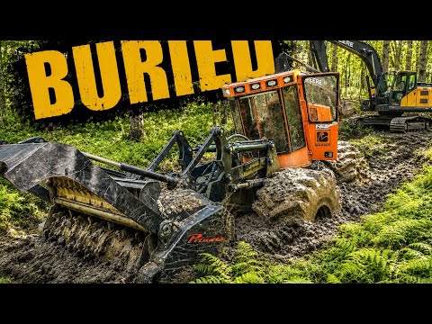 Big Stuck Mulcher Recovery!