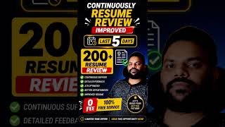 200+ Resume Reviews in Just 5 Days | FREE ATS Resume Review (₹0 Fee) | Get Interview-Ready