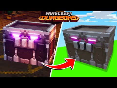 MINECRAFT VS REAL LIFE - MINECRAFT DUNGEONS OBSIDIAN CHEST