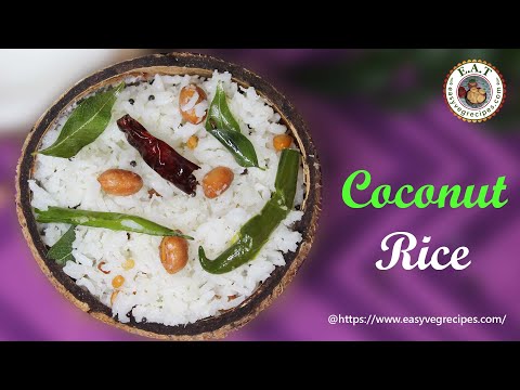 Coconut Rice Recipe | How to make Coconut Rice | No onion no garlic