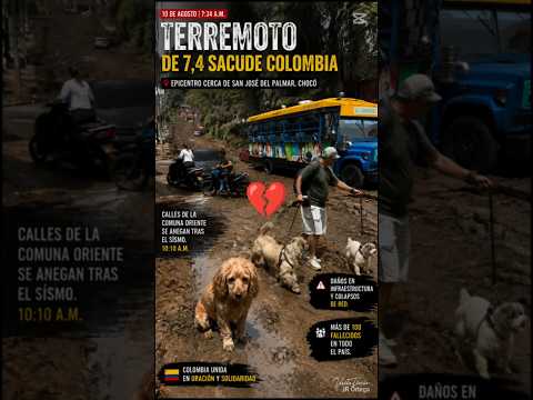 TERREMOTO DE 7,4 SACUDE COLOMBIA Y LA EMERGENCIA CONTINÚA CALLES QUEDAN CUBIERTAS DE LODO EN PEREIRA