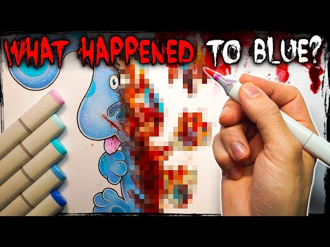 Horror Artist vs Blue's Clues 🐾 Creepypasta (Speedpaint) Drawing + Story