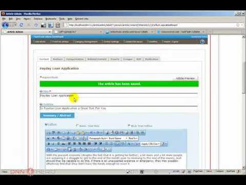 DotNetNuke Tutorial, PackFlash Publishing module review 2/3 - Video #62