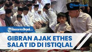 Momen Wapres Gibran Ajak Jan Ethes Salat Idul Fitri di Masjid Istiqlal Jakarta