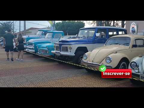 Encontro de carros antigos em Santopolis do Aguapei SP fui com meu fusca 1977