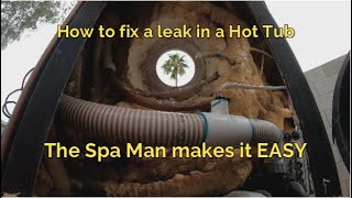 How to Fix A Leak in a Hot Tub .. DIY Spa Repair .. Arizona Hot Tub Fa