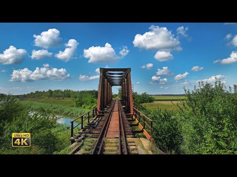 4K CABVIEW Bogojevo - Sombor - Subotica -- breakdown railroad crossings (from RS/HR to RS/HU border)