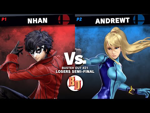 Buster Out #21 - Nhan (Joker) VS AndrewT (Zero Suit Samus) - Losers Semi-Final