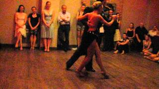 Leandro Oliver and Laila Rezk performing tango @ La Nacional NYC 2012