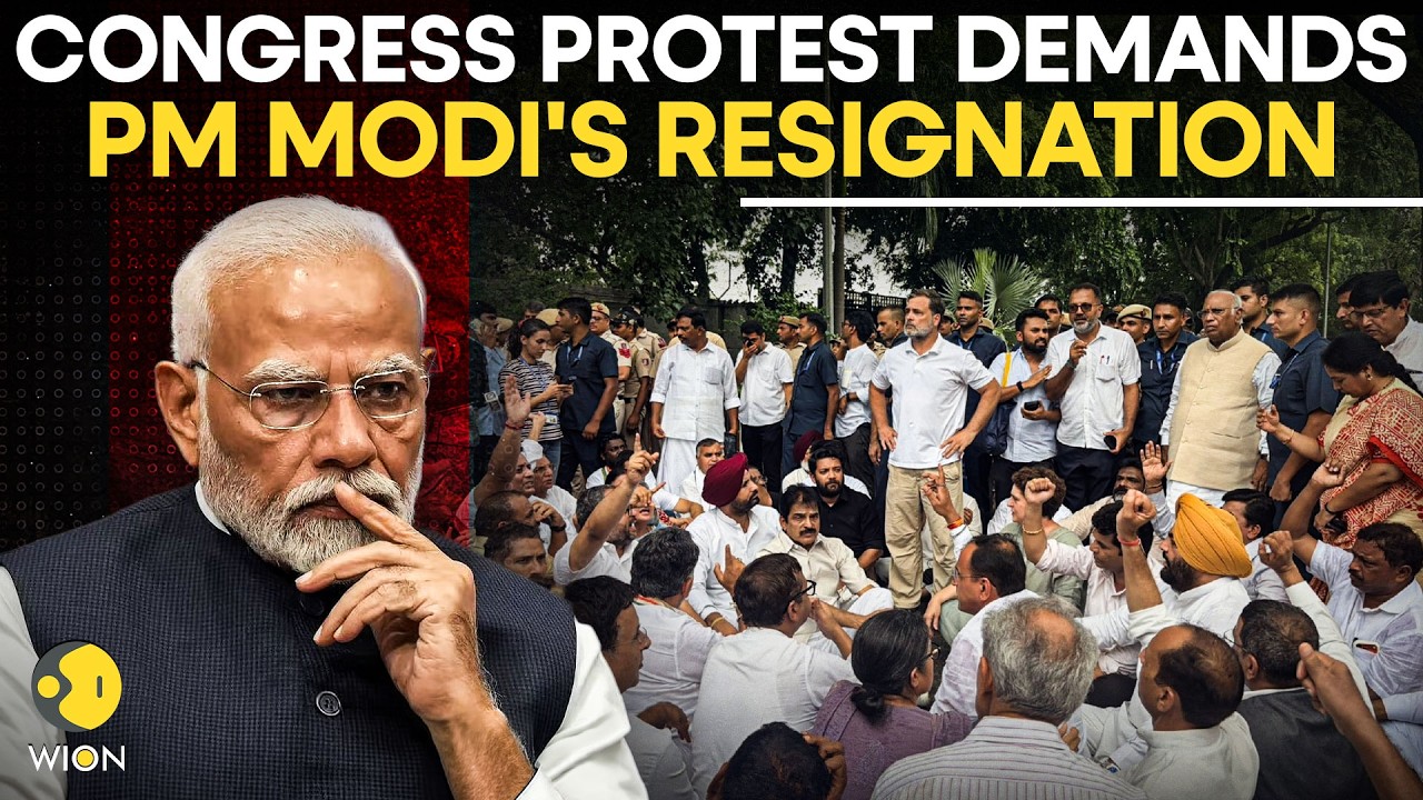 LIVE: Rahul, Priyanka Lead March To PM Residence | Demand PM Modi’s Resignation | WION LIVE