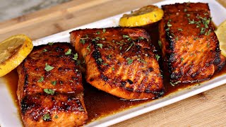 Air Fryer Honey Garlic Glazed Salmon Recipe