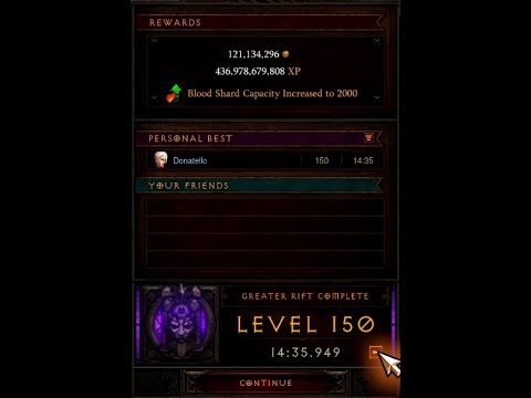 Diablo 3 S25 - Finally Passing GR 150 Hardcore Solo with Inna Fire Monk 1757 Paragons