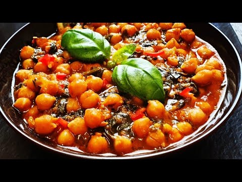 Kichererbsen Rezept /Kichererbsen Spinat Curry/Vegane Rezepte