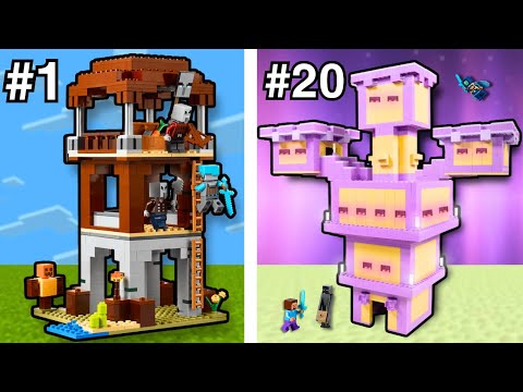 I Built Every Minecraft Structure in Lego