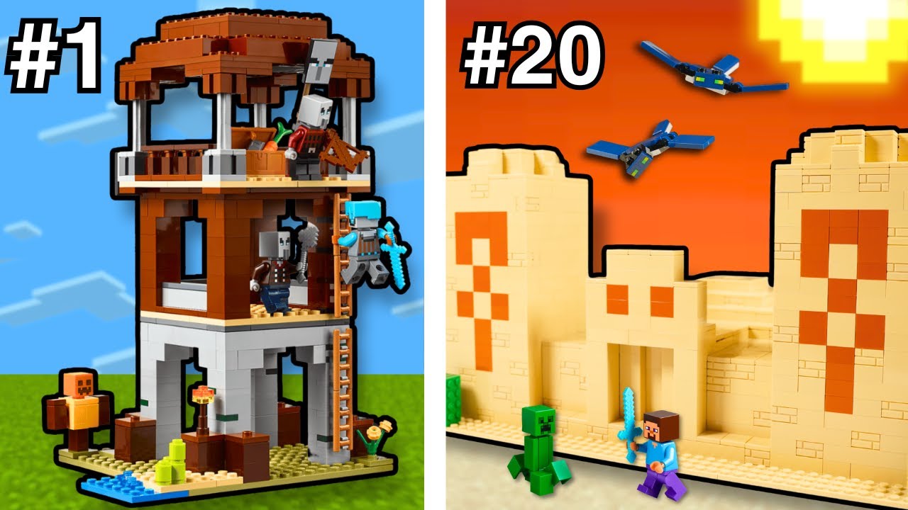 I Built Every Minecraft Structure in Lego