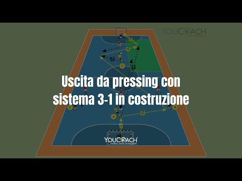 Esercizio per il futsal (calcio a 5): Uscita da pressing con sistema 3-1 in costruzione