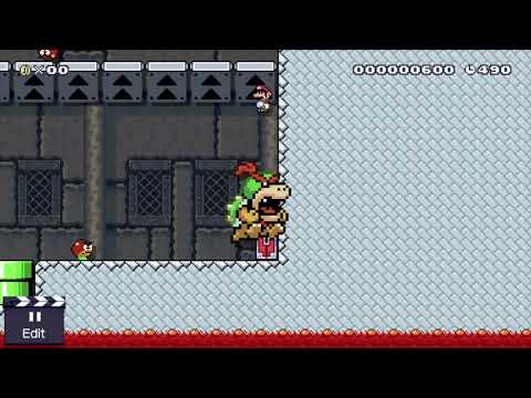 super mario maker:  super mario maker, boom boom battle