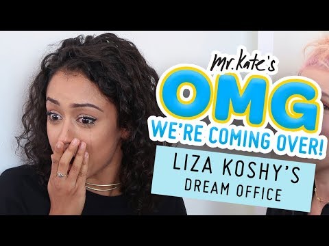 Liza Koshy's Dream Office Makeover | OMG We're Coming Over | Mr. Kate Video