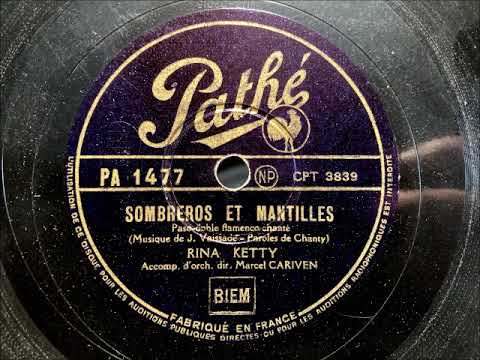 Vintage French Music SOMBREROS ET MANTILLES by Rina Ketty 1930