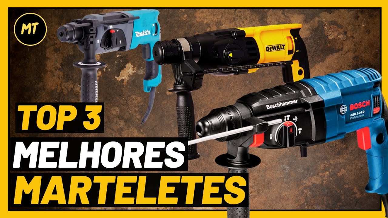 Os Melhores Marteletes de 2024: Top 3 Modelos (DeWALT D25133, BOSCH GBH2-24D, MAKITA HR2470)