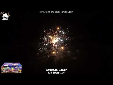 Kembang Api Indonesia TOP1382 Shanghai Tower 138 Shots 1.2 Inci Cake Fireworks Indonesia