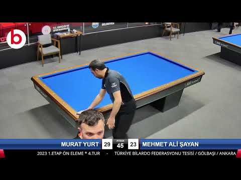 MURAT YURT & MEHMET ALİ ŞAYAN Bilardo Maçı - 2023 1.ETAP ÖN ELEME-4.TUR