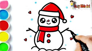 How to Draw a Playful Little Snowman: A Winter Fun Activity ☃️❄️