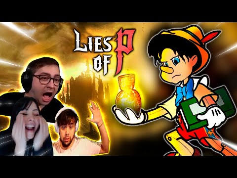 O PINÓQUIO FOI PARAR NO DARK SOULS - STREAMERS JOGANDO LIES OF P DEMO