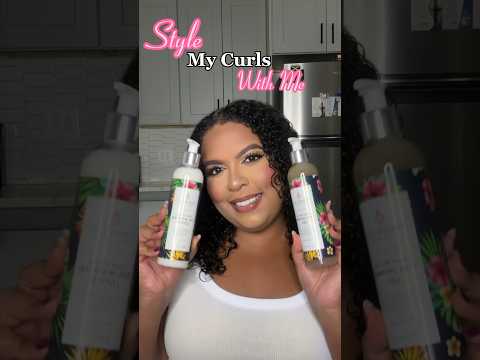 Curly Hair Routine using Flora & Curl hair products...