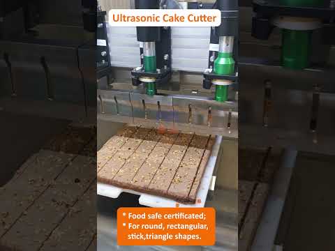Ultrasonic Cake Cutter KMAUS20 series Cutting Rectangular Shape  Cake #ultrasoniccutting