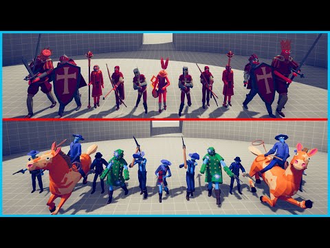 Wild West Team vs Medieval Team - Totally Accurate Battle Simulator