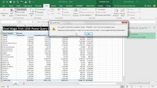 Excel Magic Trick 1335: Power Query We Couldn’t Refresh The Connection Data Source Not Found Error
