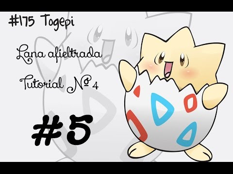 Pokemon Togepi 5/6 Tutorial Lana afieltrada - Needle Felted -
