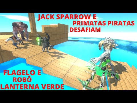 Primatas Piratas e Jack Sparrow Desafiam Flagelo e Robô Lanterna Verde - ARBS