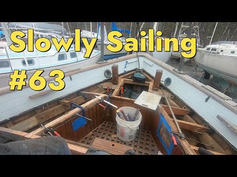 Patching and Re-Framing the Cockpit- Wooden Tahiti Gaff Cutter -Episode 063 -Slowly Sailing
