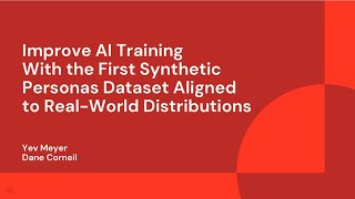 Improve AI Training With the First Synthetic Personas Dataset Aligned to Real-World Distributions