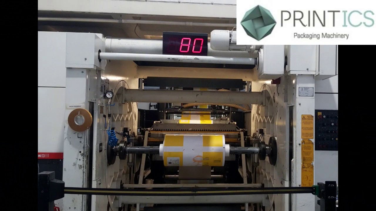 VIDEO PRINTICS U38090320 WINDMOELLER & HOELSCHER NOVOFLEX FLEXOGRAPHIC PRINTER 8 COLORS