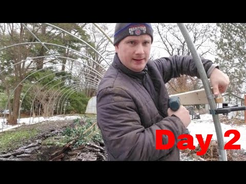 Passive / Active Solar Greenhouse Build Day 2