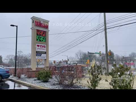 03-09-2022 Horsham PA Moderate Snow Falling from Late Season Storm