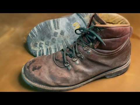 10 YEAR OLD SIZE 15 CONSTRUCTION BOOT RESTORATION // JIM GREEN RAZORBACK