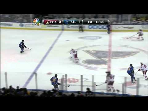 Maxim Lapierre tip in goal 1-0 Phoenix Coyotes vs St. Louis Blues 11/12/13 NHL Hockey.