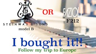 Video thumbnail for Fazioli F212 vs Steinway model B - Grandpiano trip to Europe - I bought it! by Melker Stendahl
