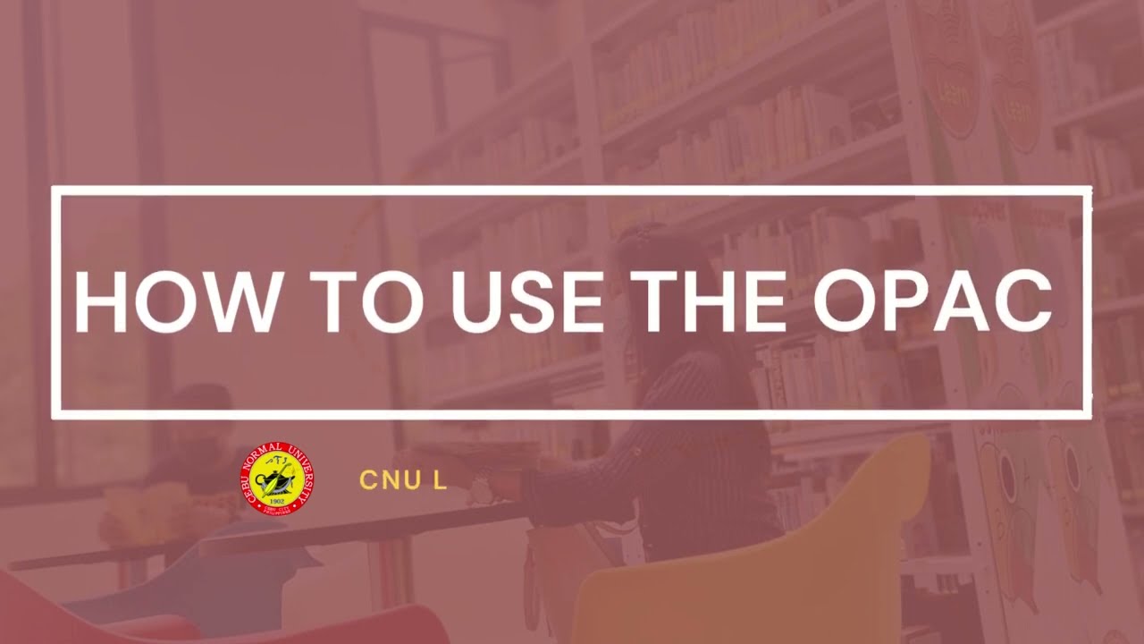 How to use the OPAC at CNU LRC Library website