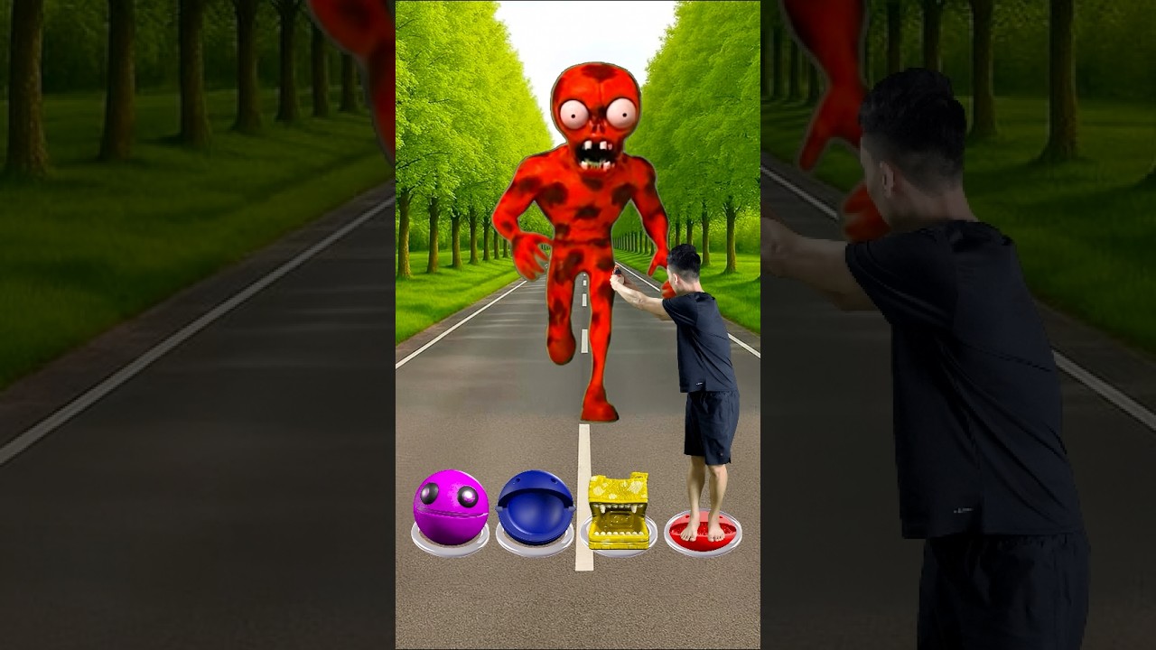she jump on new monster Pac-Man to dinosaur,zombie, siren head vs big Pac-Man #shorts #youtubeshorts