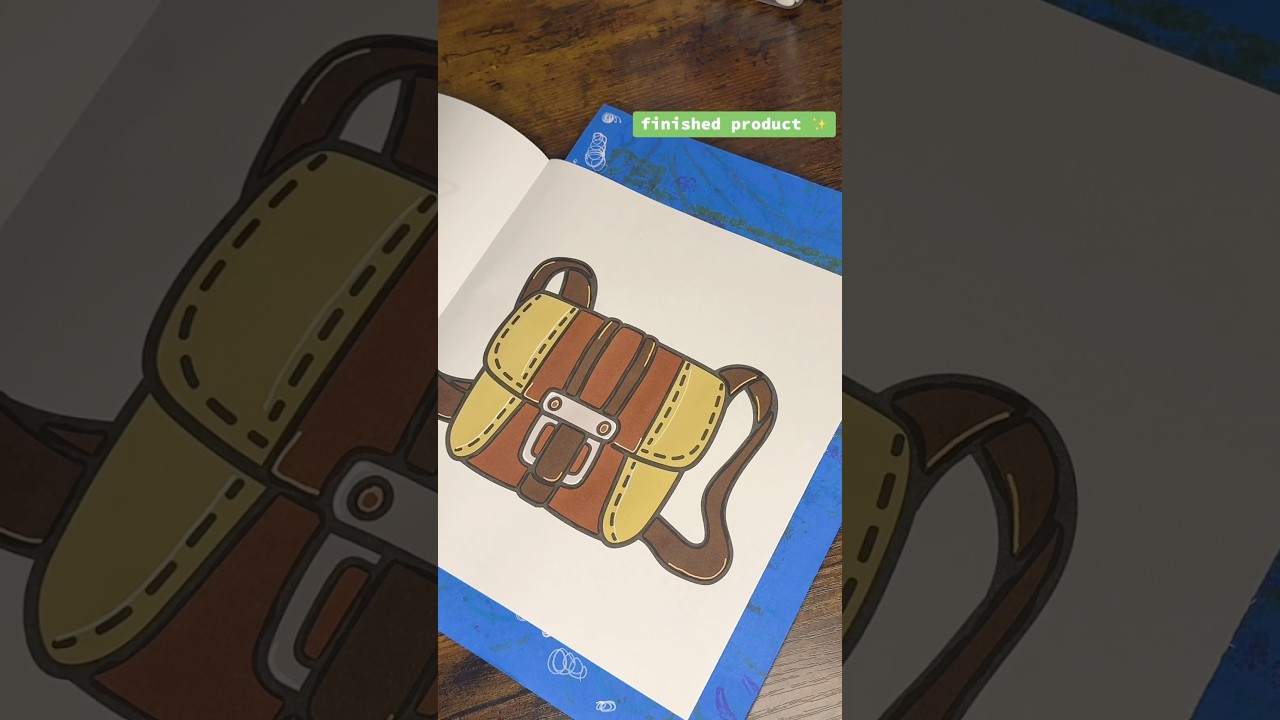 coloring this cute bag 💖 | #coloring #coloringbook #colorwithme #shorts