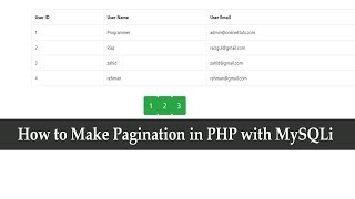 How to Make Pagination in PHP with MySQLi