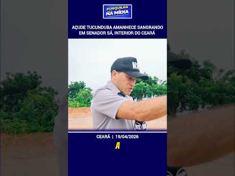 Açude Tucunduba amanhece sangrando em Senador Sá neste domingo